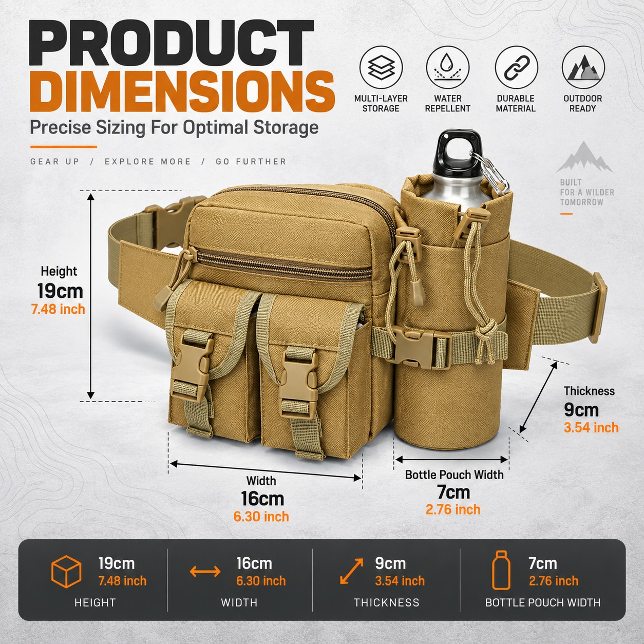 Multifunctional Tactical Fanny - Hiking Backpack Waterproof review and price