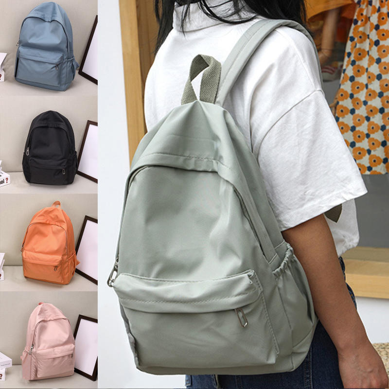 Women Solid Color Leisure Back - Canvas Backpack Casual review and price
